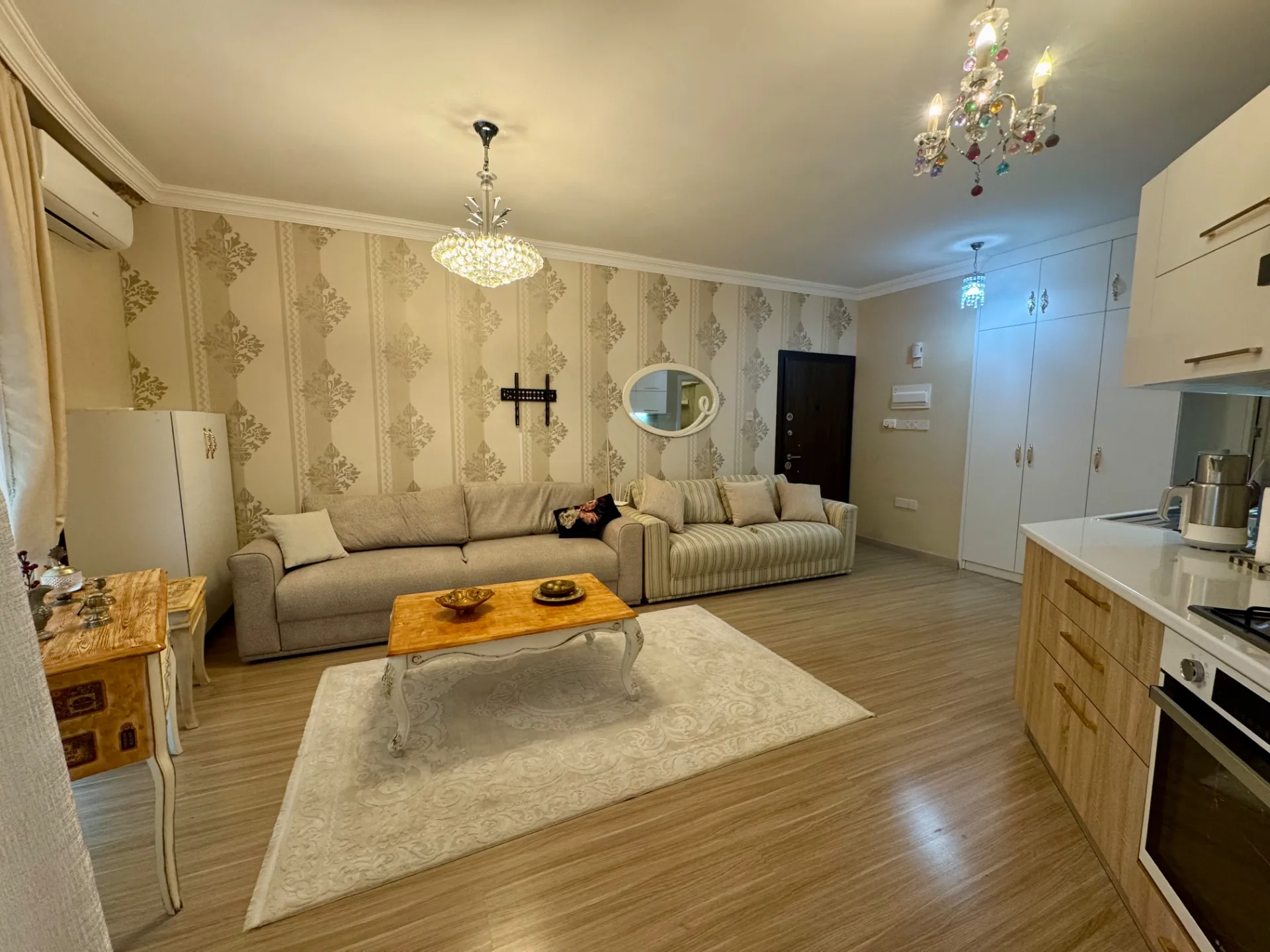 Furnished 1-Bedroom Apartment with Private Roof Terrace in Karaoğlanoğlu — £120,000